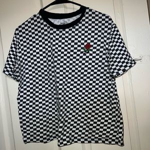 Checkered rose shirt